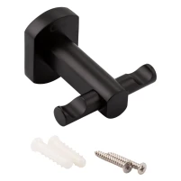 Крючок Qtap Liberty двойной QTLIBBLM1154 Black - 2 фото