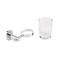 Стакан с держателем Qtap Liberty настенный QTLIBCRM1158 Chrome - 2 фото