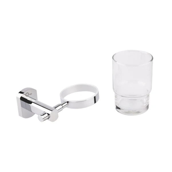 Стакан с держателем Qtap Liberty настенный QTLIBCRM1158 Chrome - 2 фото