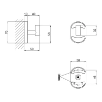 Крючок Lidz Oreo 0601 LDORE0601CRM22168 Chrome - 1 фото