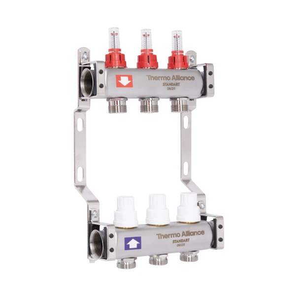 Колектор з витратомірами Thermo Alliance Standart 1" 3 виходи SD0043 - 1 фото