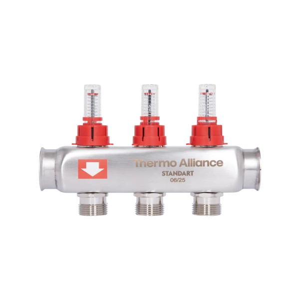 Колектор з витратомірами Thermo Alliance Standart 1" 3 виходи SD0043 - 2 фото