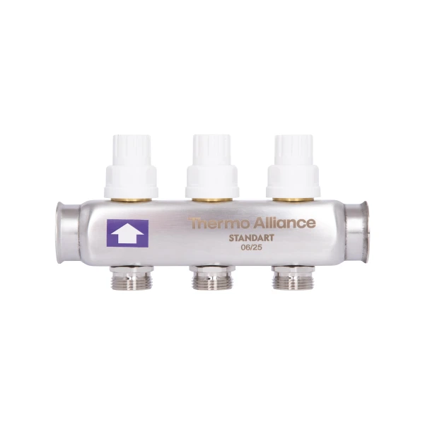 Колектор з витратомірами Thermo Alliance Standart 1" 3 виходи SD0043 - 3 фото
