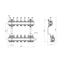 Колектор з витратомірами Thermo Alliance Forte 1" 7 виходів SF001W7 - 1 фото