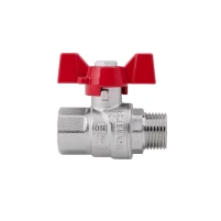 Кран шаровой SD Forte 1/2" ВН для воды (бабочка) SF607W15 - 2 фото