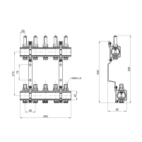 Колектор з витратомірами Thermo Alliance Forte 1" 5 виходів SF001W5 - 1 фото