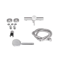 Змішувач для душу Lidz Aria 010 (з душовим гарнітуром) (k35) LDARI010NKS43361 Nickel - 3 фото
