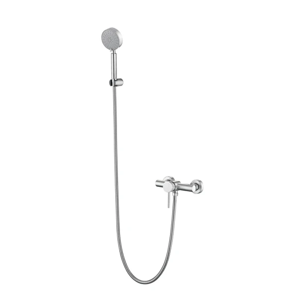 Змішувач для душу Lidz Aria 010 (з душовим гарнітуром) (k35) LDARI010NKS43361 Nickel - 2 фото