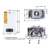 Колонка газовая дымоходная Thermo Alliance JSD20-10N-QB 10 л EURO+ - 1 фото