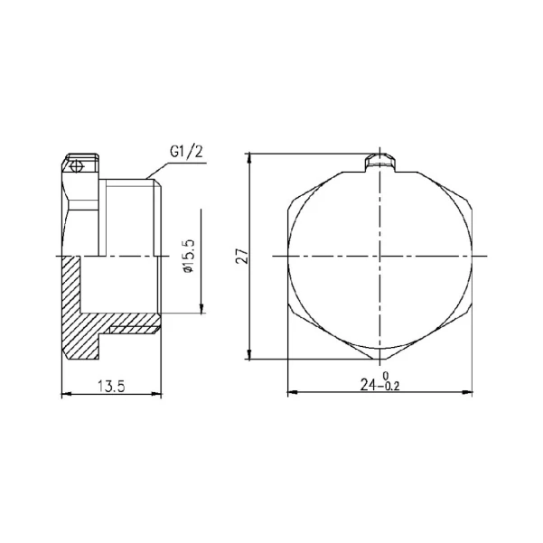 Заглушка Thermo Alliance Forte 1/2" ЗР SF35315 - 1 фото