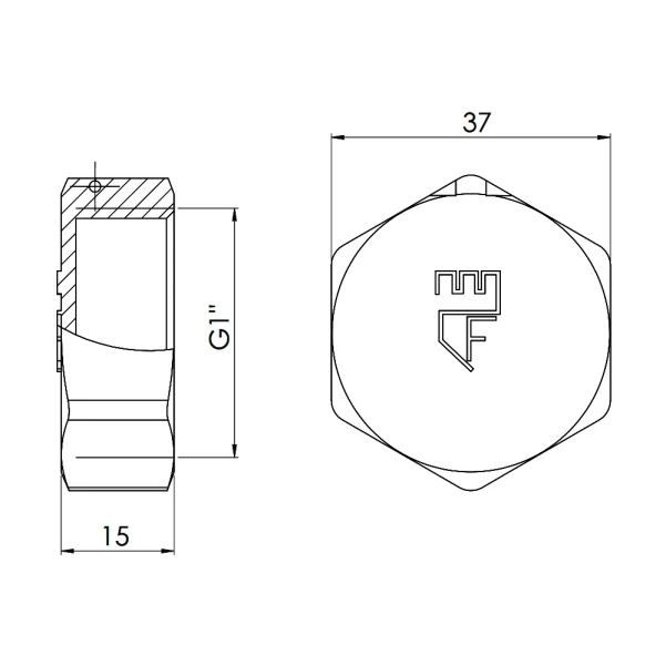 Заглушка Thermo Alliance Forte 1" ВР SF35225 - 1 фото