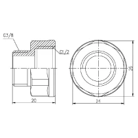 Перехід Thermo Alliance Forte 1/2"х3/8" ВЗ SF360159 - 1 фото