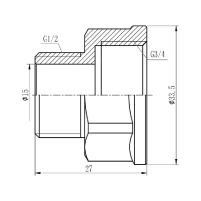 Перехід Thermo Alliance Forte 3/4"х1/2" ВЗ SF3602015 - 1 фото