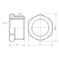 Футорка Thermo Alliance Forte 1/2"х3/4" ЗВ SF3742015 - 1 фото