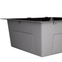 Мийка для кухні інтегрована Lidz Handmade H5050B (LDH5050BPVD43619) Brushed Black PVD 3,0/1,0 мм - 5 фото