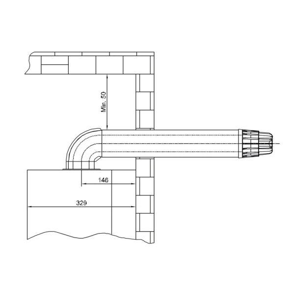 Комплект для коаксійного димаря Airfel Standart 1000 мм - 1 фото