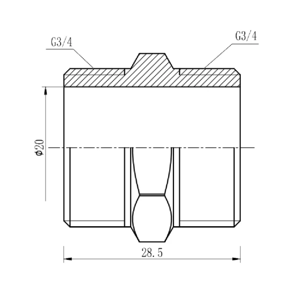 Ніпель латунний 3/4" SD FORTE - 1 фото
