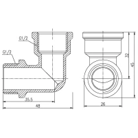 Кут Thermo Alliance Forte 1/2" ВЗ SF37215 - 1 фото