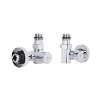 Комплект кранів Thermo Alliance Standart 1/2" хром, для рушникосушарки кутовий SF395W15HE