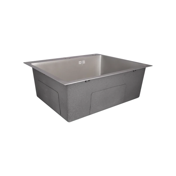 Мийка для кухні інтегрована Lidz Handmade H6050G (LDH6050GPVD43622) Brushed Grey PVD 3,0/1,0 мм - 2 фото