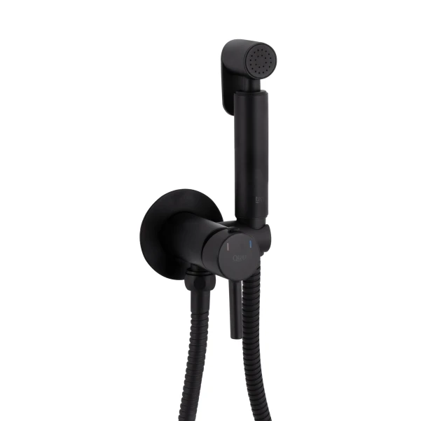 Набор для гігієнічного душу Qtap Inspai-Varius округлий QTINSVARBСRV00440001 Black Matt - 2 фото