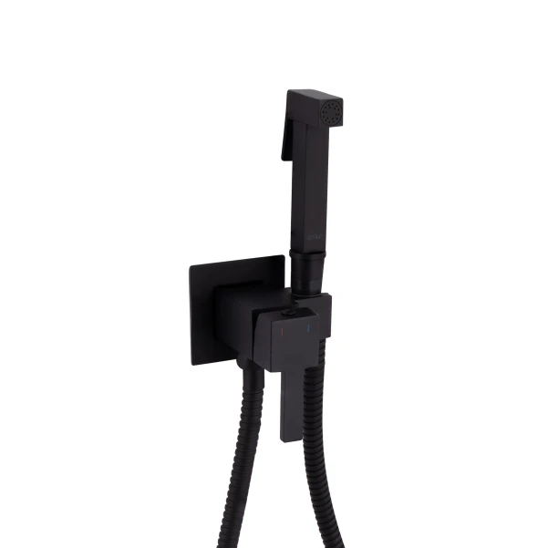Набор для гигиенического душа Qtap Inspai-Varius прямоугольный QT259710842859NB Black Matt - 2 фото