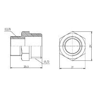 Ніпель редукційний Thermo Alliance Forte 1/2"х3/8" SF359159 - 1 фото