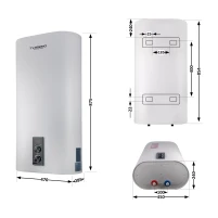 Бойлер Thermo Alliance 50 л плоский вертикальний, мокрий ТЕН 2 кВт (0,8+1,2) DT50V20G(PD)/2 - 1 фото