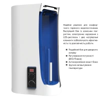Бойлер Thermo Alliance 50 л плоский вертикальний, мокрий ТЕН 2 кВт (0,8+1,2) DT50V20G(PD)/2 - 3 фото