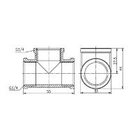 Трійник латунний 3/4" ввв SD FORTE - 1 фото