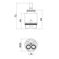 Картридж для змішувача Lidz Repair 35N (k35) LDREP35N35778 - 1 фото