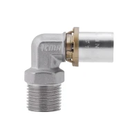 Колено пресс Icma 16х1/2" НР - 2 фото