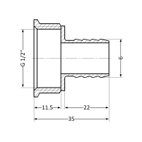 Штуцер Thermo Alliance Standart 6х1/2" ВР SD426156 - 1 фото