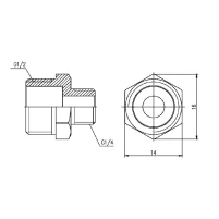 Ніпель редукційний Thermo Alliance Forte 1/2"х1/4" SF359156 - 1 фото