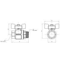 Кран кульовий Icma 3/4" ВЗ - 1 фото
