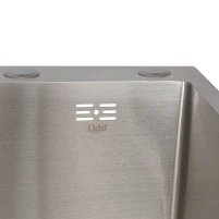 Мийка для кухні інтегрована Lidz Handmade H6350L крило ліворуч (LDH6350BRUL45588) Brushed Steel 3,0/1,0 мм - 3 фото