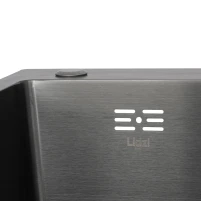 Мийка для кухні інтегрована Lidz Handmade H6350BR крило праворуч (LDH6350BRPVD45590) Brushed Black PVD 3,0/1,0 мм - 3 фото
