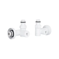 Комплект кранів Thermo Alliance Standart 1/2" бiлий, для рушникосушарки кутовий SF395W15HEW