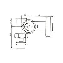 Комплект кранов Thermo Alliance Standart 1/2" белый, для полотенцесушителя угловой SF395W15HEW - 1 фото