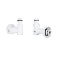 Комплект кранов Thermo Alliance Standart 1/2" белый, для полотенцесушителя угловой SF395W15HEW - 2 фото