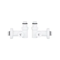 Комплект кранов Thermo Alliance Standart 1/2" белый, для полотенцесушителя угловой SF395W15HEW - 3 фото
