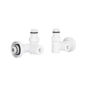 Комплект кранів Thermo Alliance Standart 1/2" бiлий, для рушникосушарки кутовий SF395W15HEW