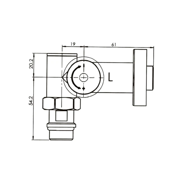 Комплект кранов Thermo Alliance Standart 1/2" белый, для полотенцесушителя угловой SF395W15HEW - 1 фото