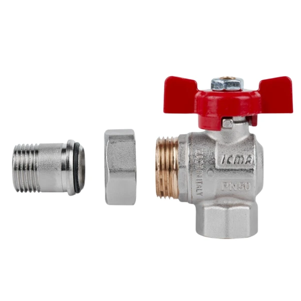 Кран американка Icma 1/2" кутова - 3 фото
