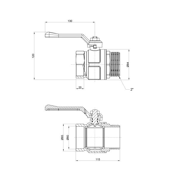Кран шаровой Icma 2" ВЗ - 1 фото