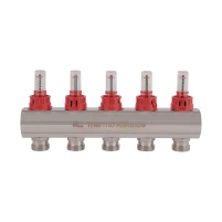 Коллектор с расходомерами Thermo Alliance Standart 1" 5 выхода SD235W5 - 4 фото