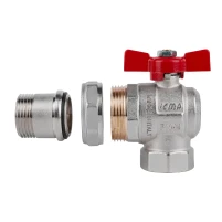  Кран американка Icma 1" угловая - 3 фото