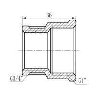 Муфта редукційна Thermo Alliance Forte 1"х3/4" ВВ SF3572520 - 1 фото