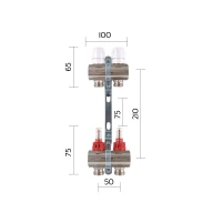Коллектор с расходомерами Thermo Alliance Standart 1" на 2 выхода - 1 фото