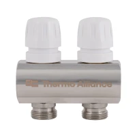 Коллектор с расходомерами Thermo Alliance Standart 1" на 2 выхода - 3 фото